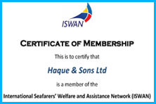 A Proud Member of the International Seafarers’ Welfare and Assistance Network (ISWAN)